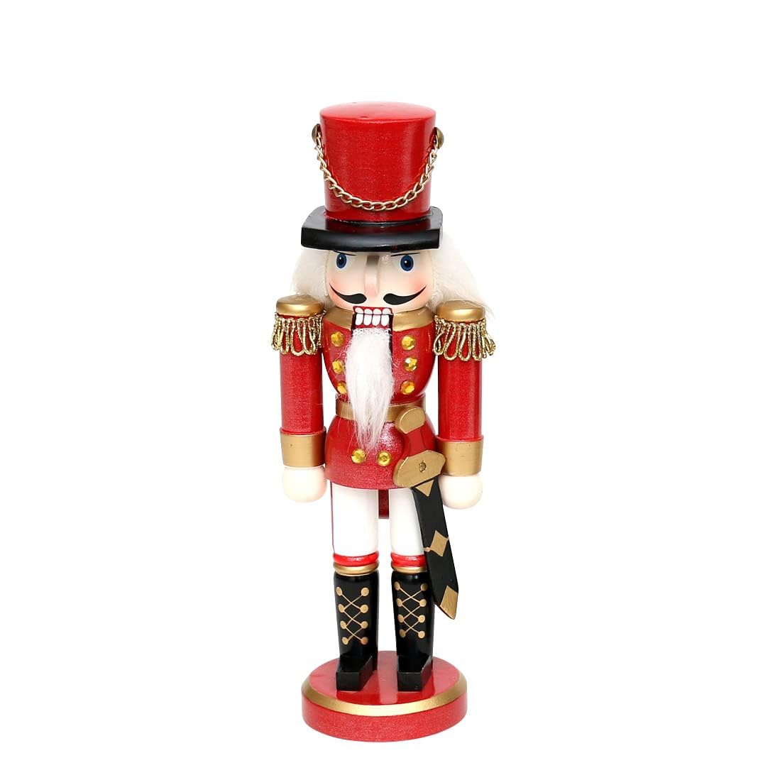 Schiaccianoci Danese Rosso Originale | 39 Cm Di Altezza | Fatto A Mano In Germania - Arte Di Seiffen - 3