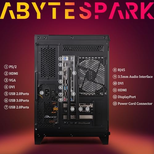 Image of Prebuilt Gaming PC Desktop,Intel Core i7 Business Office Tower Computers PC | RX590 8G Graphics Card, 16GB RAM and 512GB SSD, WiFi, Win11 Home, Suitable for Study,transaction,Entertainment,Gaming, etc.