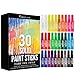 Coffret 30 Color Stick Solide de Peinture Gouache Enfant - Kit Peinture Enfant et Bebe certifié CE - Kids Art Kit Peinture Enfant pour Papier Peinture Enfant, Verre Enfant, Carton, Pot...