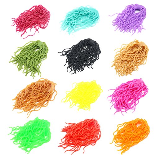 Samsfx Fly Tying Materials Squirmy Wormy Soft Worm Lures Flie Making Assorted Colors (Fi Orange) #TOP7