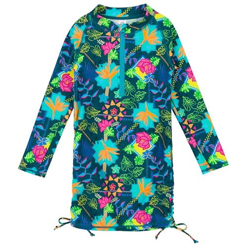 Image of SwimZip Girls' Long Sleeve Swim Dress Cover Up Swimsuit - UPF 50+ Sun Protection