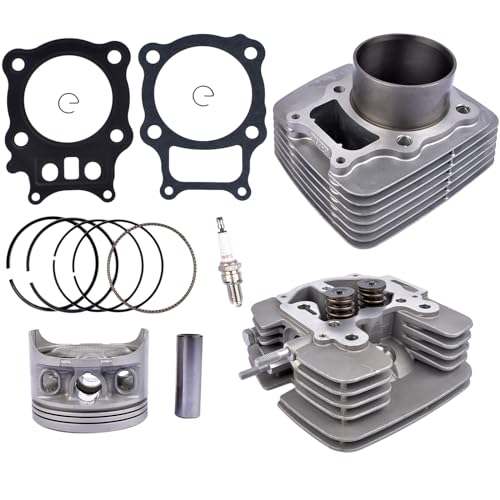 Image of Cylinder Head Piston Gasket Kit 13101-HN5-670 MK1000988 Replacement for Honda FourTrax Rancher 350 ES 2X4 2000-2006 13103-HN5-670 12100-HN5-670 GELUOXI