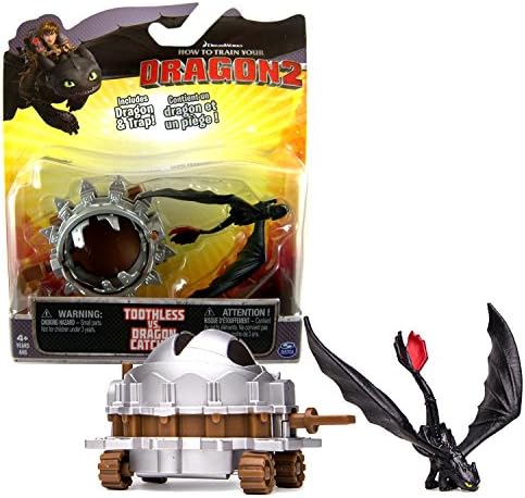 DreamWorks How to Train Your Dragon Spin Master Year 2014 2" Series Dragon and Trap Action Figure Set - Toothless and Dragon Catcher