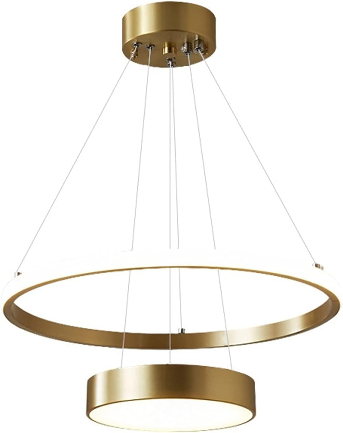Modern Decorate Brass Chandelier Acrylic Lampshade Chandelier Indoor Illumination Led Ceiling Lamps Suitable
