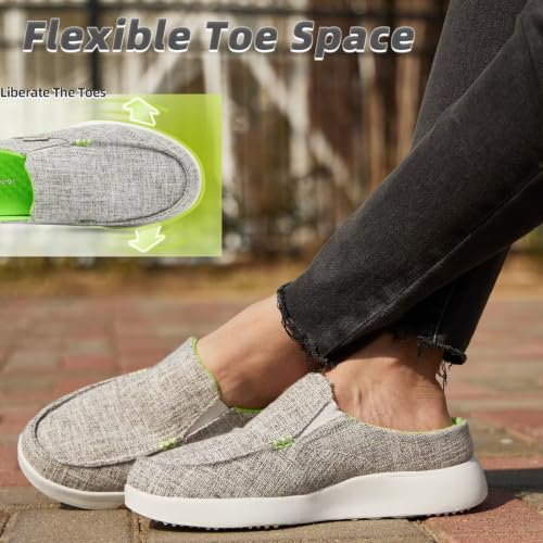 Image of OrthoComfoot Women's Arch Support Shoes,Plantar Fasciitis, Foot and Heel Pain Relief, Orthopedic Boat Shoes for Diabetic Bunions