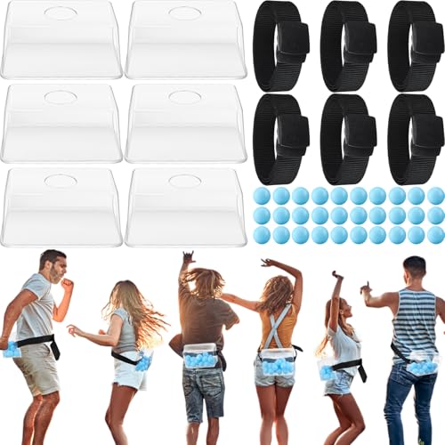 Vinsot 6 Sets Baby Shower Games Bridal Funniest Baby Shower Play Interactive Shaking Balls for Boy or Girl Table Tennis Twerk Game (Blue)