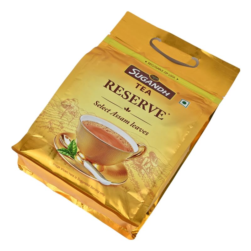 Image of Sugandh Reserve Tea | 1KG | Gold Standard | Directly Sourced from Assam | High Grown CTC with Added Whole Leaf | 100% Natural Ingredients | A Perfect Premium Cup of Tea for Chai Lover
