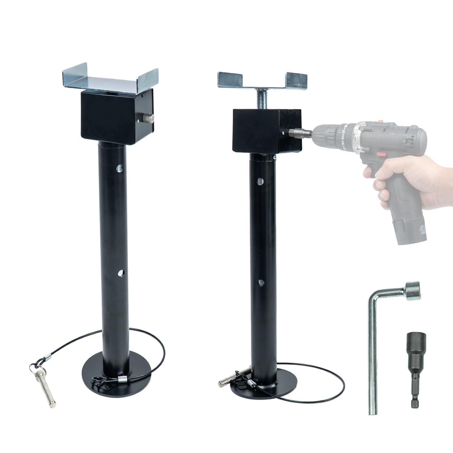 Photo 1 of Holdia RV Heavy Duty Slide Out Support Trailer Stabilizer Jacks - Adjusts from 21" to 49"- 5000lbs Each Set of 2