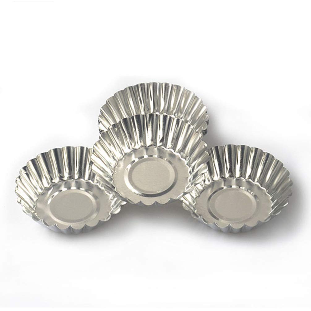Cabilock 100piezas Moldes De Tartas De De Metal Antiadherente Herramienta Para Hornear Para Magdalenas Pasteles y Postres