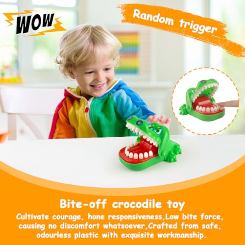 JSMTKJ Krokodil Spiel, Croco Doc Spiel, Krokodil Zähne Spielzeug Spiel, Beißt Nach Dem Zufallsprinzip für Kinder, Familienspiel, Partyspiel