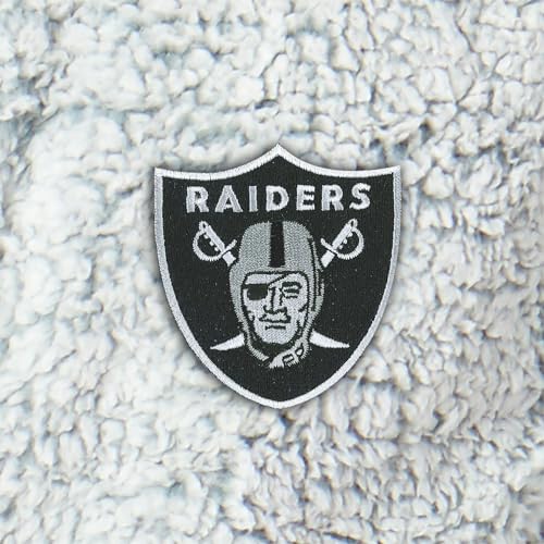 Northwest NFL Las Vegas Raiders Sherpa Bath Robe, 26" x 47", Gray - image 4