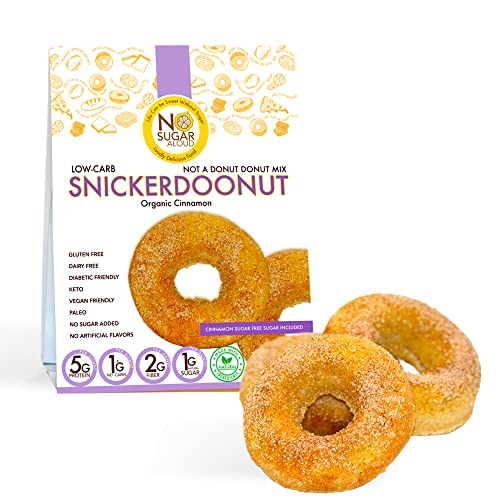 Low Carb Snickerdoonut Keto Baking Mix, Gluten-Free & Plant-Based Mix, High Protein & High Fiber, Natural, No Artificial Flavors, Dairy-Free & Paleo-Friendly, No Added Sugar, 10.3 oz - No Sugar Aloud