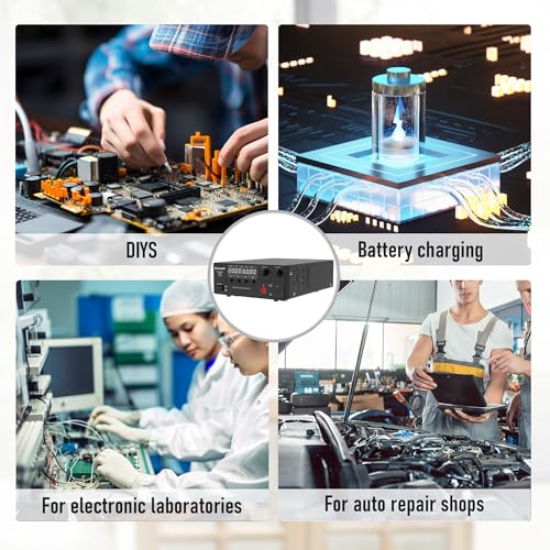 Image of DC Power Supply Variable, 0-60V 0-20A 1200W Switching DC Regulated Bench Power Supply with Encoder Knob, Output On /Off Switch, 4-Digit LED Display, OVP & OCP, Aux Output Terminal - SPS-6020H