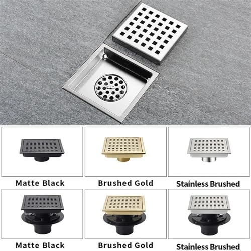 Drain de sol de douche en acier inoxydable SUS 304 brossé pour une salle de bain moderne - 4