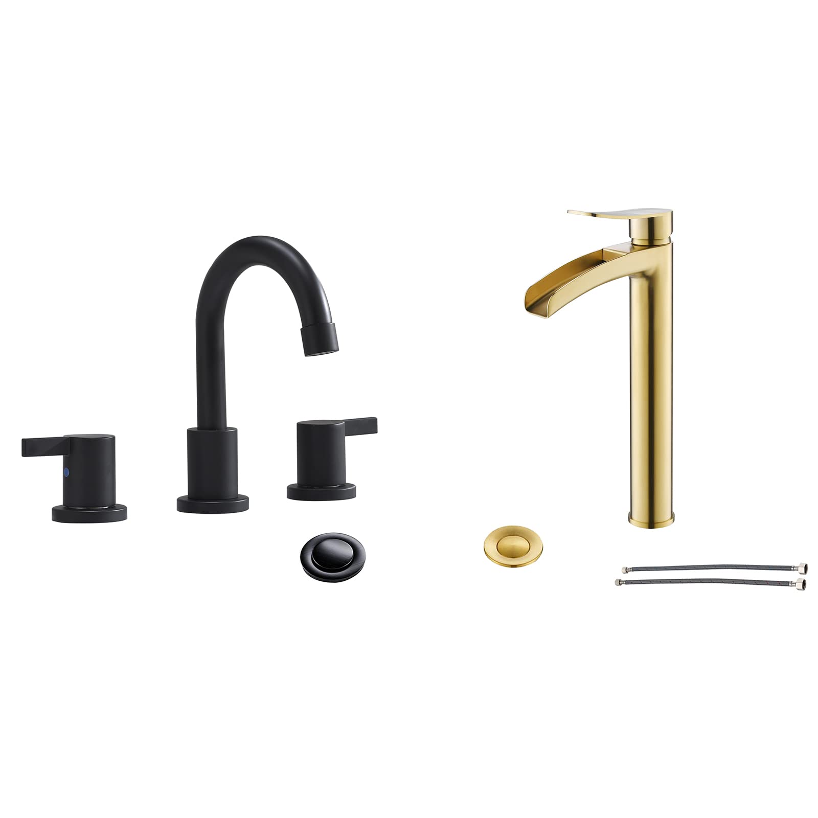 Sxithgkdw Bathroom Faucet By, With Pop Up Drain, Wf15-1-Mb+Ns-Wf01-Bg-V