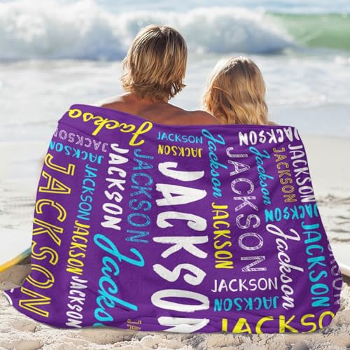 Personalized Name Blanket Customized Baby Blankets for Girls Boys Adults Monogrammed Blankets and Throws Christmas Birthday Mothers Fathers Valentines Day Gift