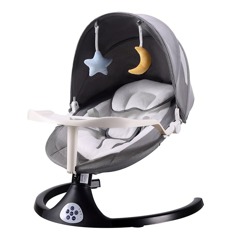 Baby Swing For Infants, Portable Electric Baby Rocker Bluetooth Support  With