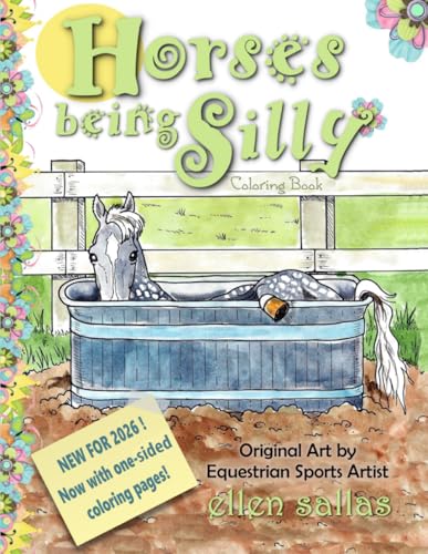 Horses Being Silly Coloring Book (Equestrian Coloring Books by Ellen Sallas) - image 1