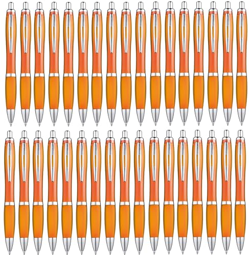 Stylo bille orange rétractable Libetui écriture fluide pour le bureau et l'organisation de la maison