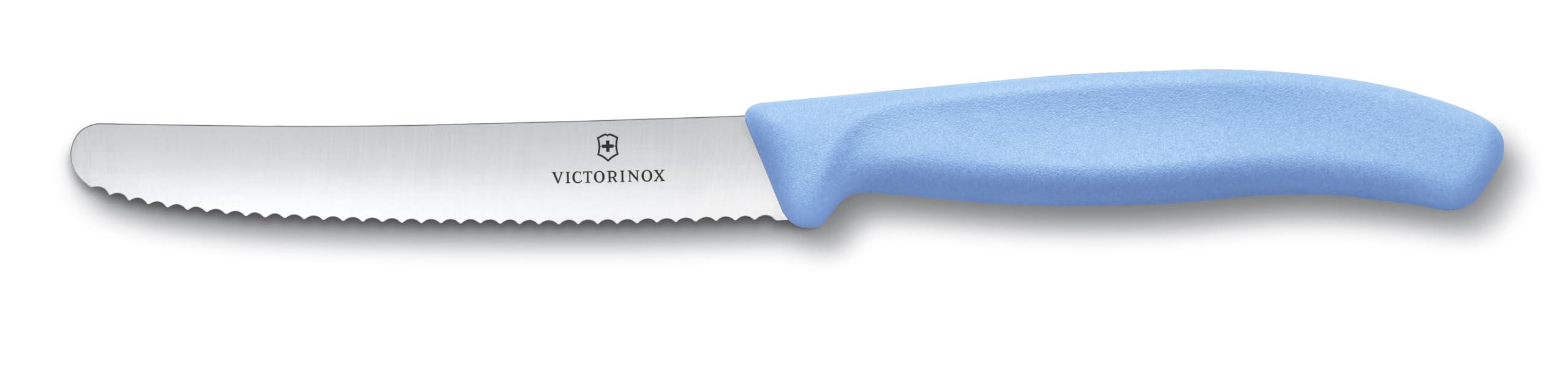 Victorinox Swiss Classic, cuchillo de desayuno, set de cuchillos para pan, 6 piezas, hoja afilada, borde dentado, 11 cm, acero inoxidable
