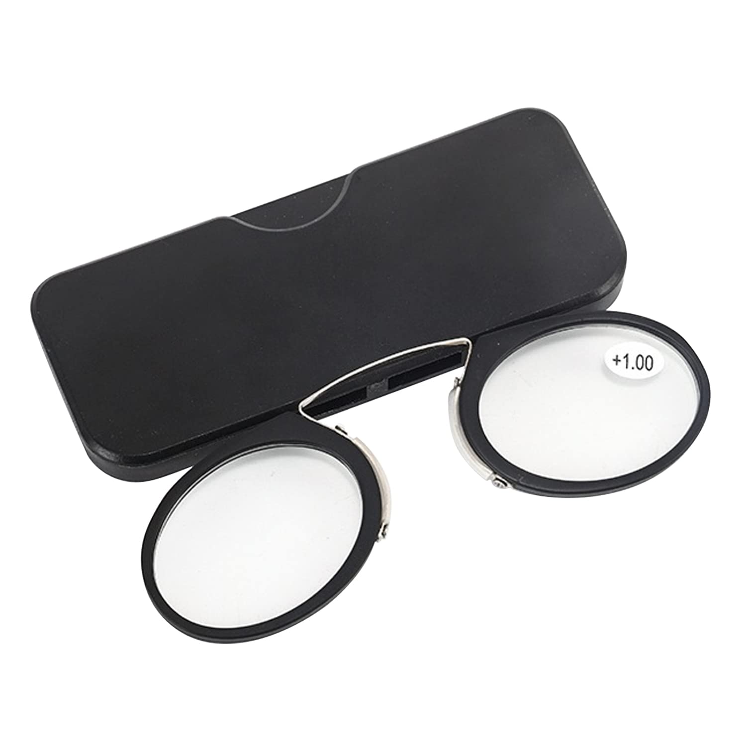 GERUI Gafas de lectura 2.0 dioptrías para mujer y hombre, monóculo, mini clip nasal, gafas de lectura sin montura
