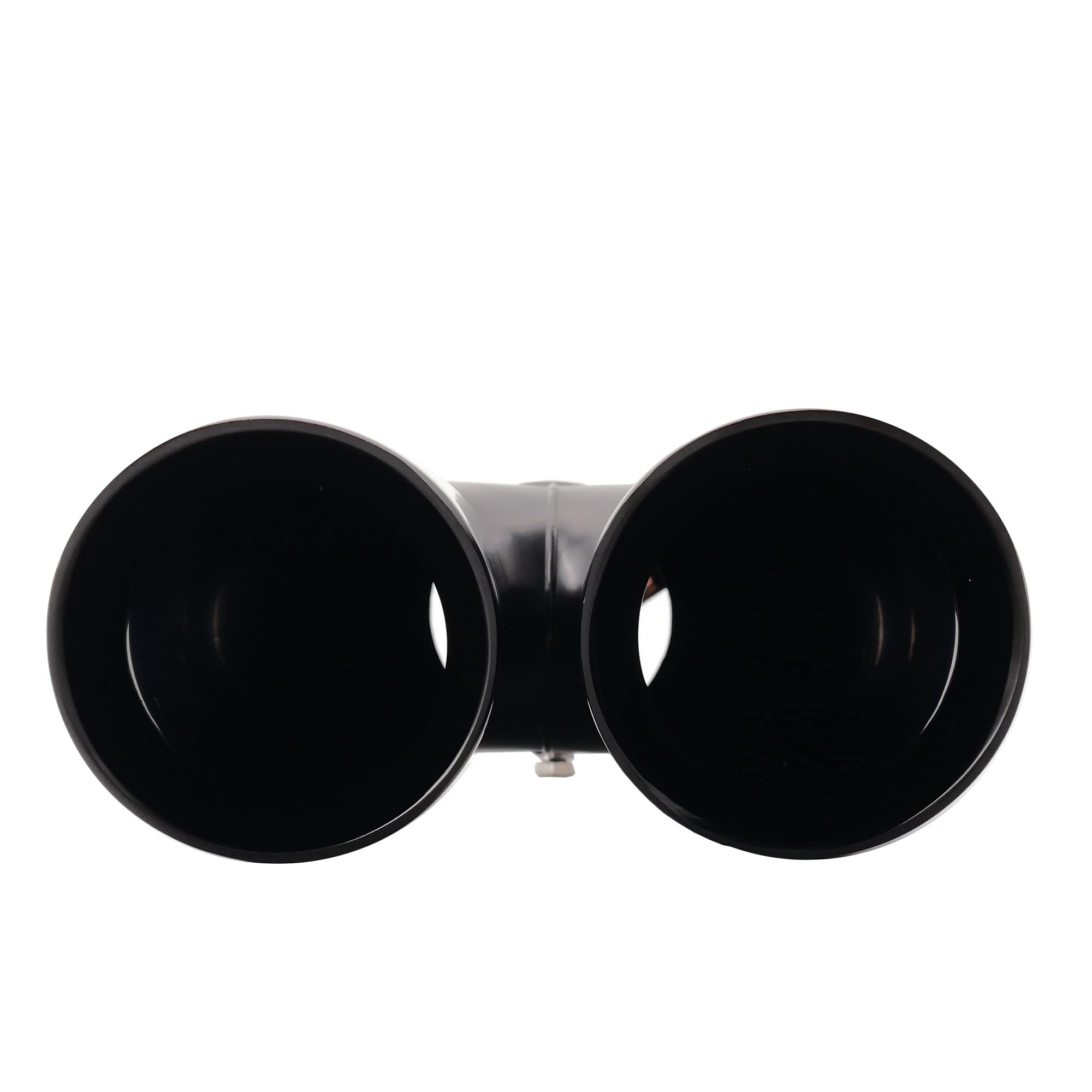 Simoni Racing Embout d'Échappement Rond Double/Oblique Inox Noir - 2xØ76xL240mm - Montage 34-60mm
