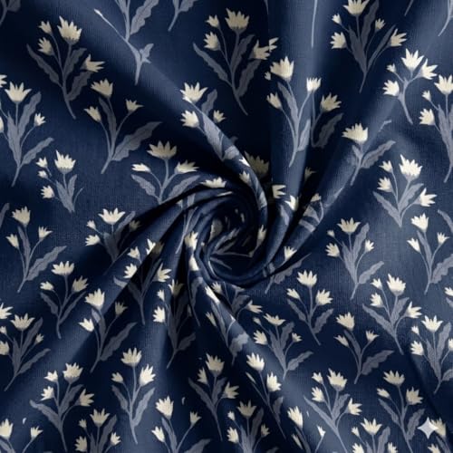 Image of Cotton Bolls Textiles Glace Cotton Flat Bedsheet 90x90 Inch with 2 Pillow Covers - Soft Breathable Glace Cotton, Printed Bedding Set for Double Bed