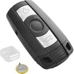 Funda Llave Bmw M Performance KingYH Carcasa Llave BMW Llave de Coche con batería LIR2025 y Caja pequeña Transparente aplicar para BMW Serie 1 3 5 6 X1 X5 E81 E82 E84 E87 E89 E88 E90 E91 E92 E93