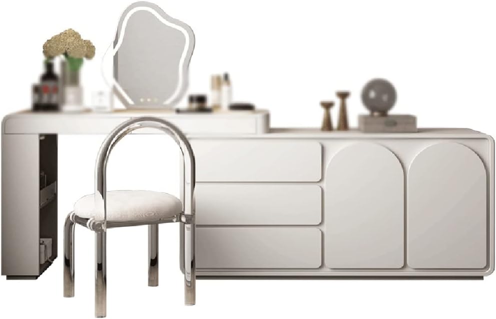 Dressing Table Bedroom Storage Storage Cabinet Vanity Table Corner Retractable Wood Vanity