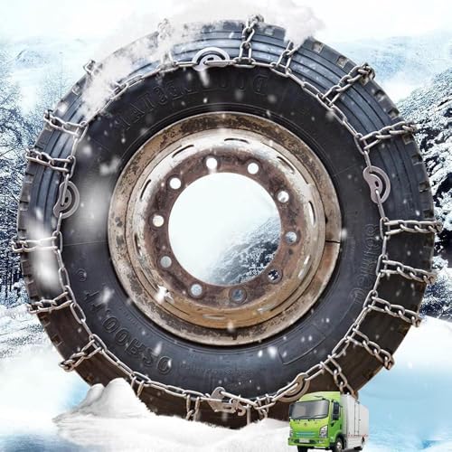 Set of 2 Snow Tire Chains Anti-Skid Thickening Tire Chains for Car SUV Pickup Trucks Van Trucks ATV Semi Trucks Light Truck Heavy Goods Vehicles in Snow,Ice,Sand and Mud 9mm 205/75R17.5 9mm 11R22.5