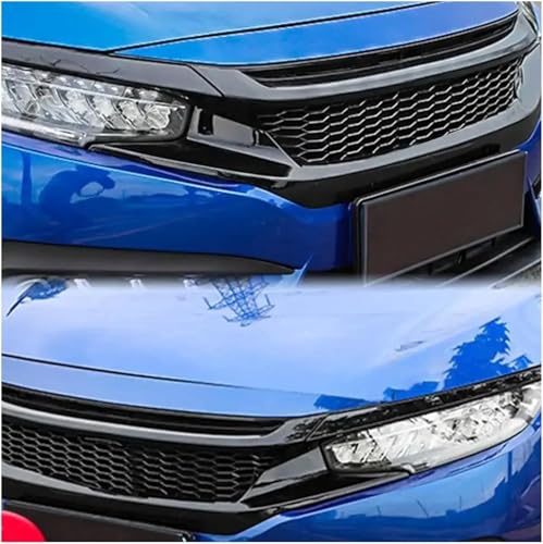 Calandre Civic 10 finition noir brillant calandre avant de qualité supérieure style maille