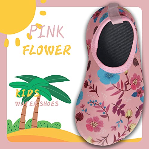 BomKinta Baby Boys Girls Quick Dry Non-Slip Water Shoes Outdoor Walking Aqua Socks for Beach Swimming Pool Pink Size 6-12 Months Infant