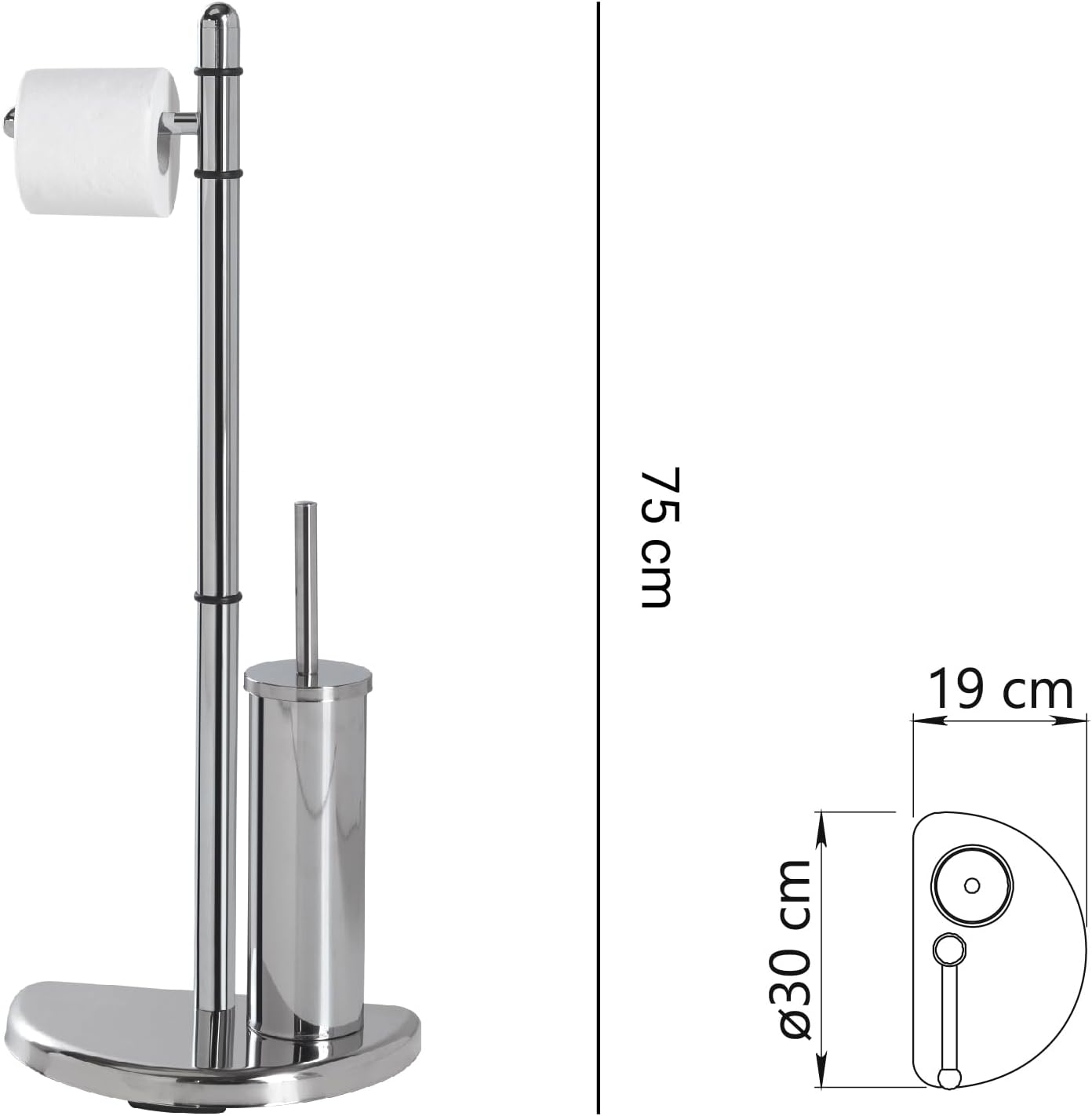 Gedy Bathroom Accessory, Contemporary Italian Hibiscus Standing Towel Holder, Steel