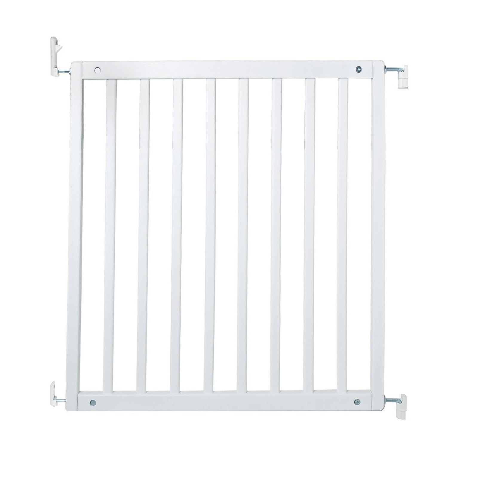 Safetots Wooden Stair Gate - Screw Fit Baby Gate - White - 72cm-79cm
