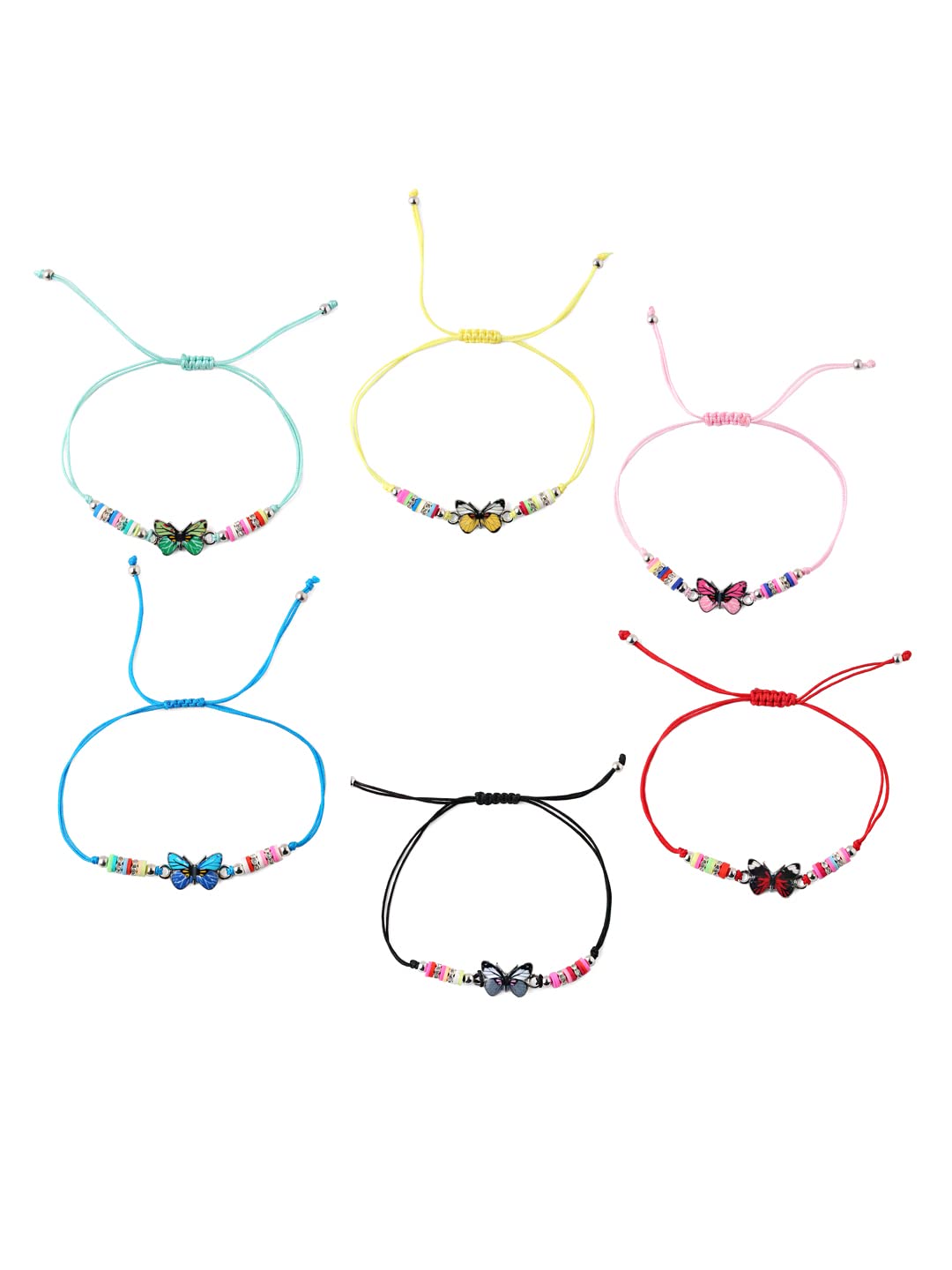 Melbees by Yellow Chimes Kids Jewelry 6 Pcs Kids Bracelets for Girls Birthday Party Return Gifts - Yellow Charm Bracelets with Butterfly, Cat, Flamingo, Unicorn, Owl Designs 4