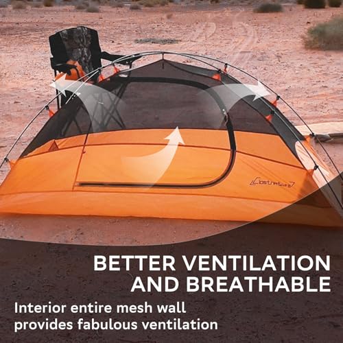 Clostnature Crux Lightweight Tent for Backpacking - 1/2/3/4 Person Ultralight Backpacking Tent, Waterproof Easy Setup Camping Tent, Hiking Tent for Outdoor, Hiking and Mountaineering - Image 4