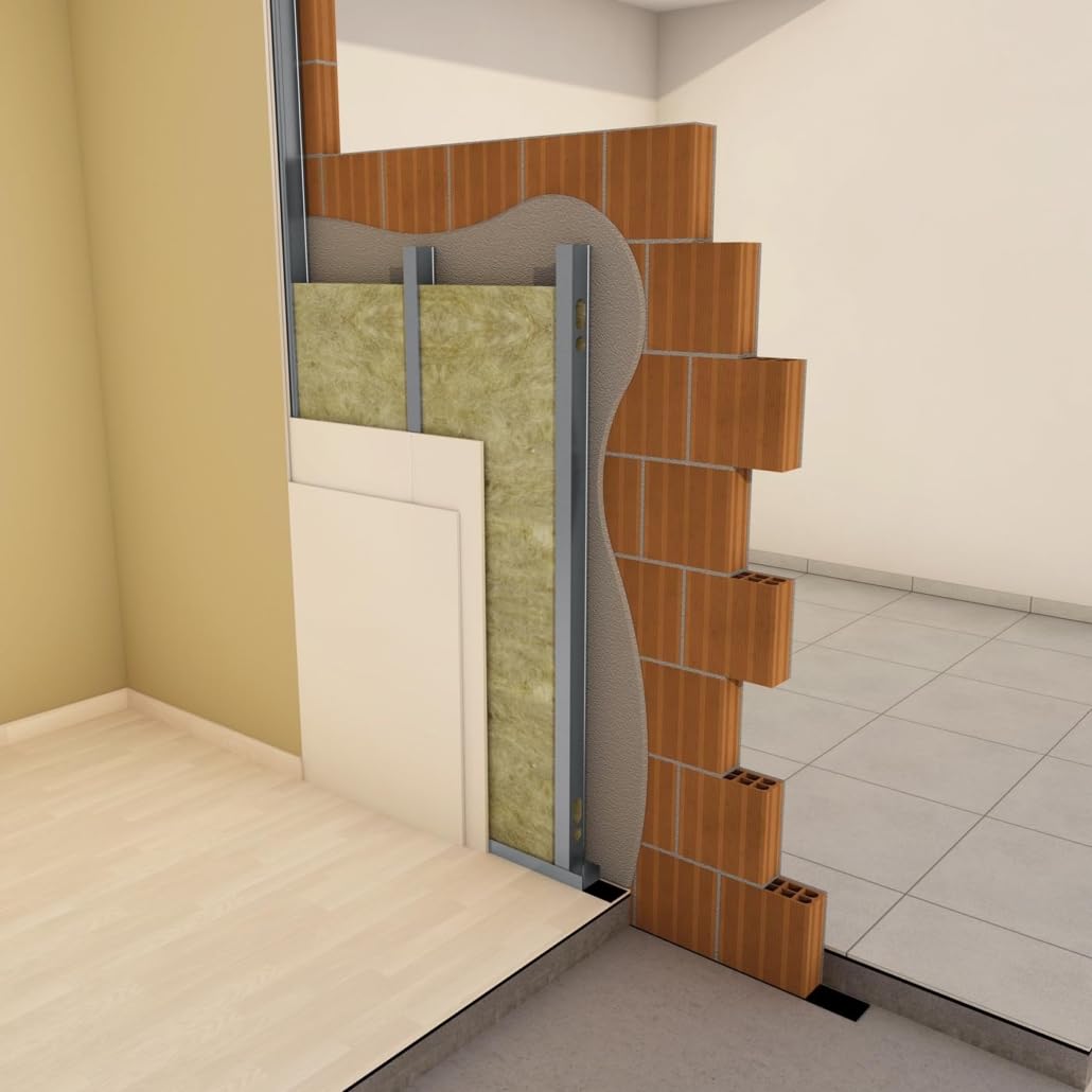 FUTURAZeta Lana di Roccia Isolamento Termico 6 Pannelli Isolanti Termici per Interni Antimuffa con Spessore 60mm, Pannelli Fonoisolanti per Isolamento Acustico, Dimensioni Pannelli 1200 x 600 mm