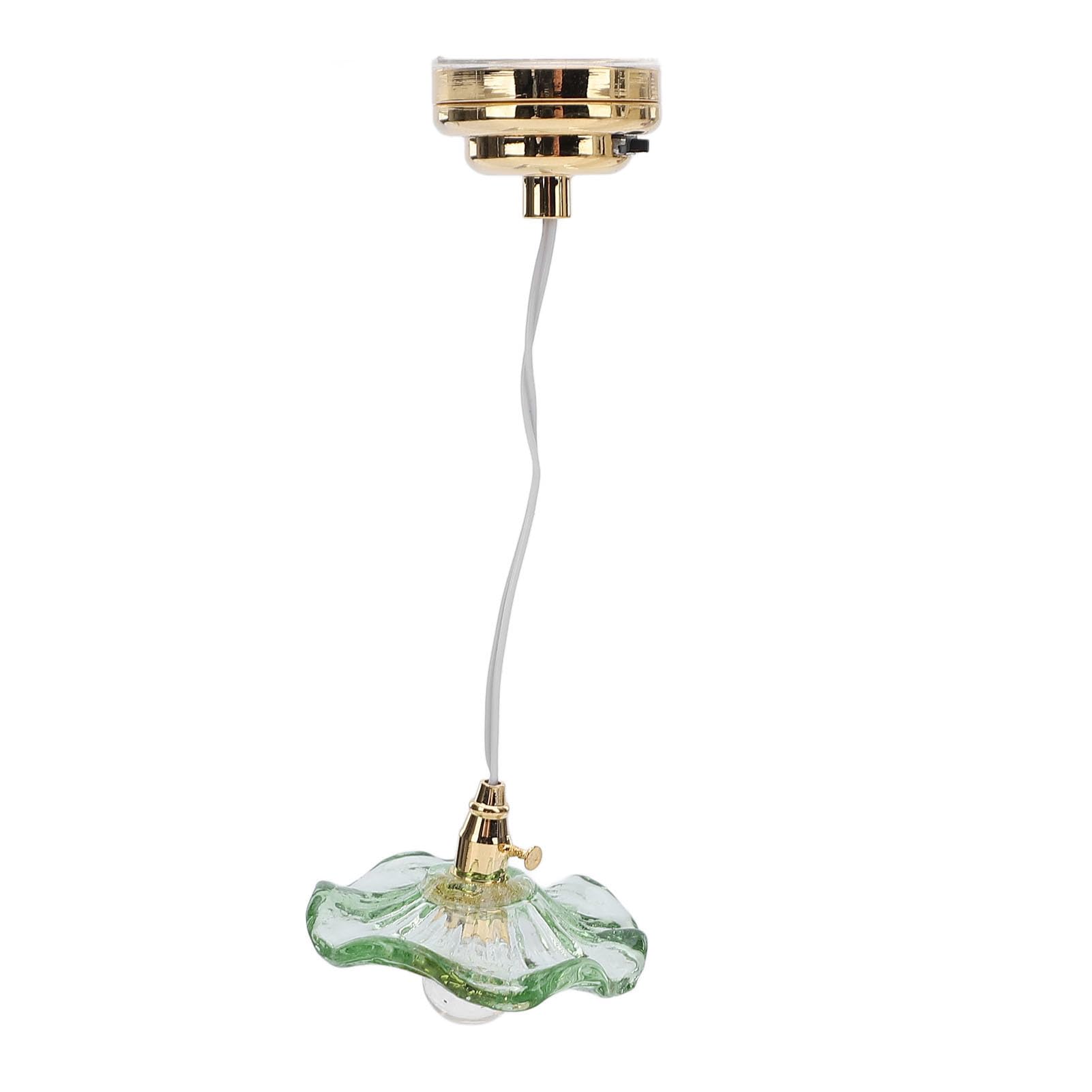 Lámpara De Techo Mini Para Casa De Muñecas 1:12 Y 1:6 Con Bombilla De Vidrio Redonda – Iluminación Realista Con Pila CR1632