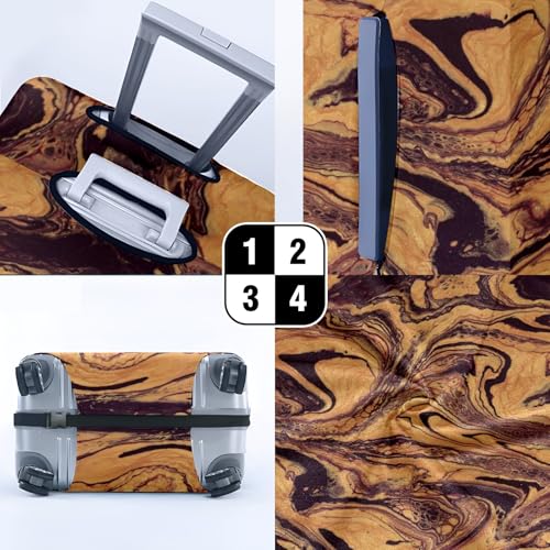 Travel Luggage Cover Suitcase Protector Scratch-Resistant Fit Not Included Suitcase Marble Surface XL-30-32in4