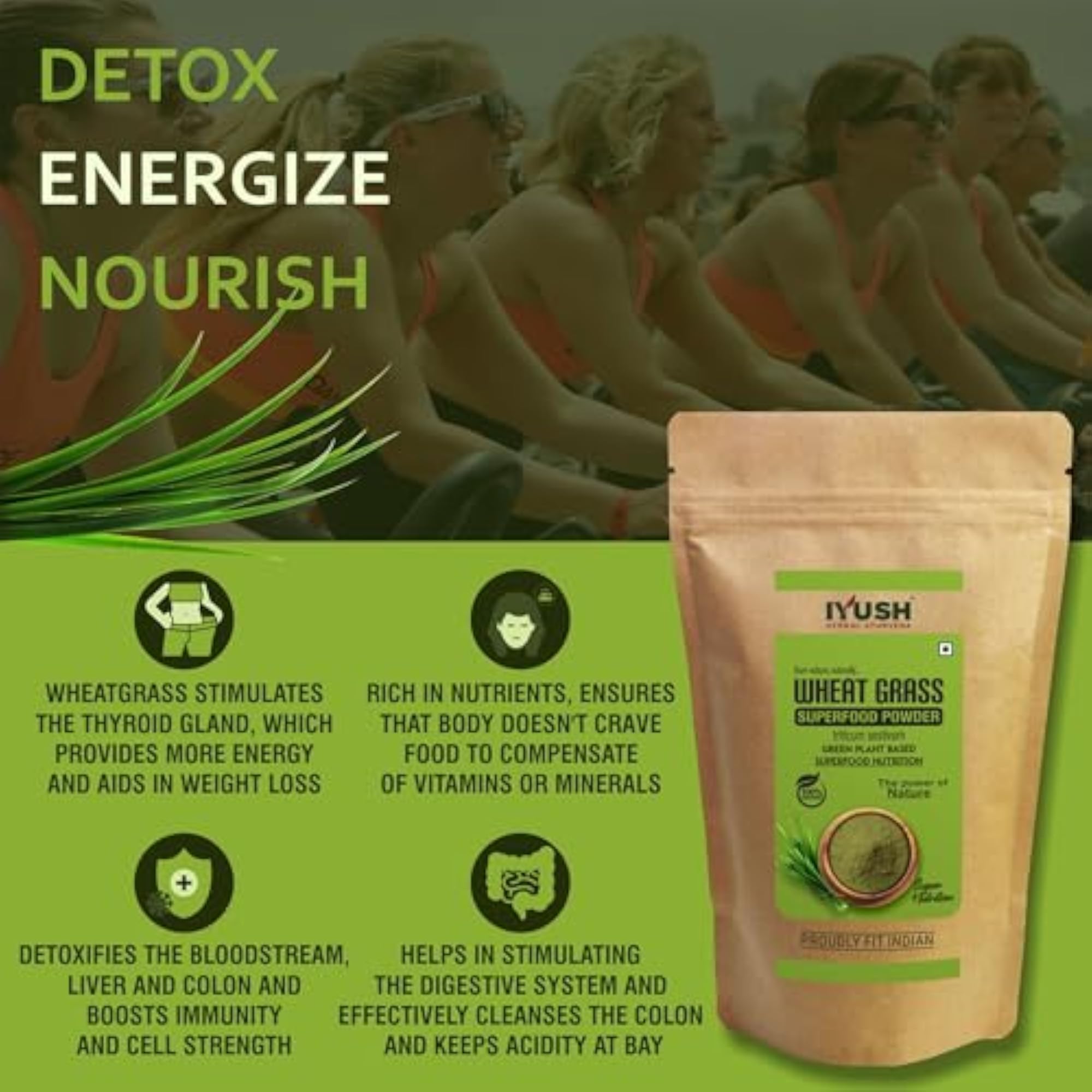 IYUSH Herbal Ayurveda Wheat Grass Powder 500g
