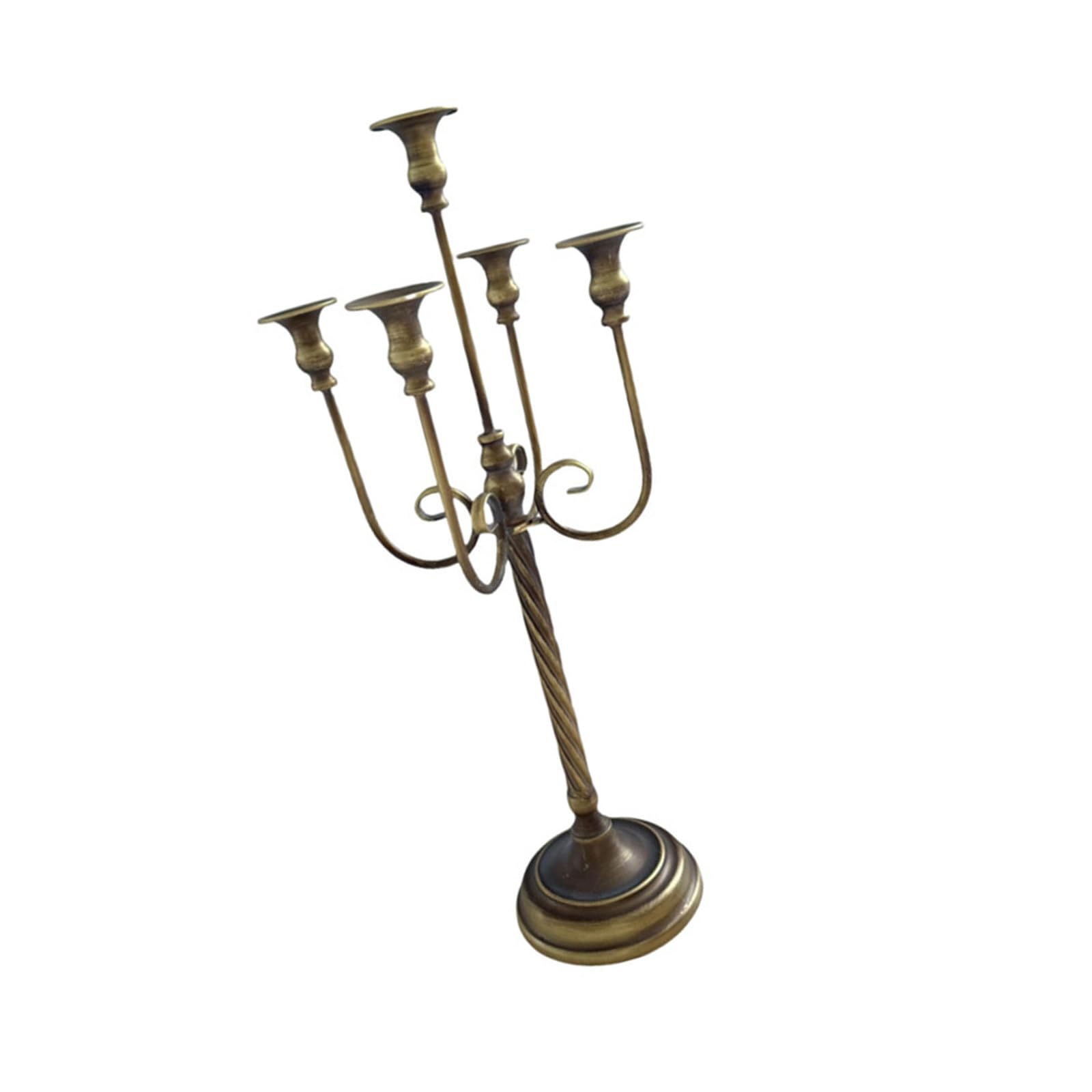 Decorative Stands Iron Taper Holders Retro Candlestick Holders for Wedding, Dinning, Party Decorations Antique Bronze Iron Candlestick