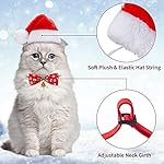 MELLIEX 3 Piezas Disfraces Navidad para Gatos Perros con Collares de Pajarita Sombrero de Navidad Bufanda Accesorios Ropa de Mascotas para Gatos Perros 4 MELLIEX 3 Piezas Disfraces Navidad para Gatos Perros con Collares de Pajarita Sombrero de Navidad Bufanda Accesorios Ropa de Mascotas para Gatos Perros