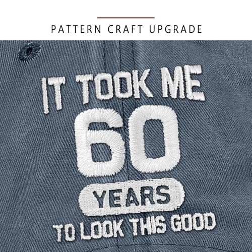 Image of 60th Birthday Gifts for Men Women 60 Year Old Gifts Decorations Took Me 60 Years to Look This Good Washed Cotton Hat