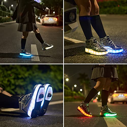 Light Up Shoes LED Roller Skate Shoes Wheels Boys Girls Sneakers Outdoor Slip On Kids Sneakers for Children Kids Gift4