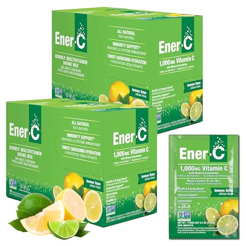 Ener-C Multivitamin Drink Mix Electrolytes Powder - Lemon Lime 60 Count