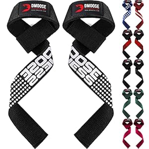 DMoose Fitness Gewichtheffen riemen voor mannen en vrouwen, premium neopreen gewatteerde tillen polsbandjes met maximale…