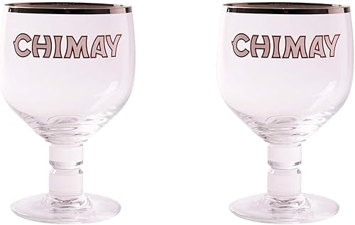 Chimay Trappist Ale Signature Chalice - Vasos de cerveza, 33 CL, juego de 2