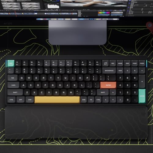 Image of nuphy Air96 V2 Wireless Mechanical Keyboard,100 Keys RGB Backlit Keyboard,Supports Bluetooth 5.1,2.4G and Wired Connection,for PC /Laptop /Windows /Mac -Black Gateron Blue Switch