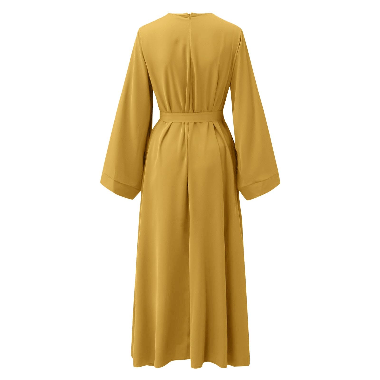 Generisch Sukienka hidżabska, Corban, Ramadan, elegancka sukienka na całe ciało, długa odświętna sukienka dla kobiet, hidżab, kaftan, na plażę, bawełna, tradycyjna odzież arabska