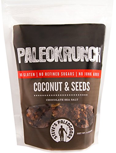 Steve's PaleoGoods, PaleoKrunch Cereal Nut-Free Coconut & Seeds Chocolate Sea Salt, 7.5oz (Pack of 3)